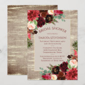 Vrijgezellenfeest met kersttong Boho Burgundy Gold Kaart (Voorkant / Achterkant)