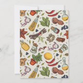 Vrijgezellenfeest met kookthema kaart (Achterkant)