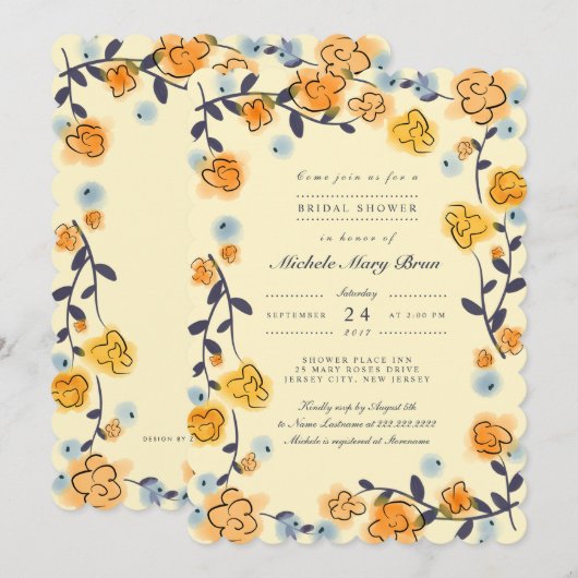 Vrijgezellenfeest met liefdeverf geel rozenpoeder kaart (Voorkant / Achterkant)