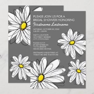 Vrijgezellenfeest met Modern Daisy Flowers Kaart