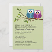 Vrijgezellenfeest met Owl Couple op Branch Kaart (Voorkant)