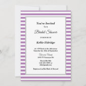 Vrijgezellenfeest met Paarse/witte strepen Kaart (Voorkant)