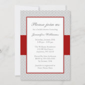 Vrijgezellenfeest met rode en grijze kaas kaart (Voorkant)