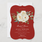 Vrijgezellenfeest met rode Waterverf kerstbeker Kaart (Voorkant)