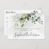 Vrijgezellenfeest met roestvrij blauw informatiekaartje (Voorkant / Achterkant)