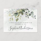 Vrijgezellenfeest met roestvrij blauw informatiekaartje (Voorkant)