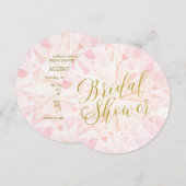 Vrijgezellenfeest met roze diamanten kaart (Voorkant / Achterkant)