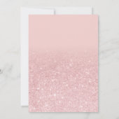 Vrijgezellenfeest met roze glitter-brunch-bubbelst kaart (Achterkant)