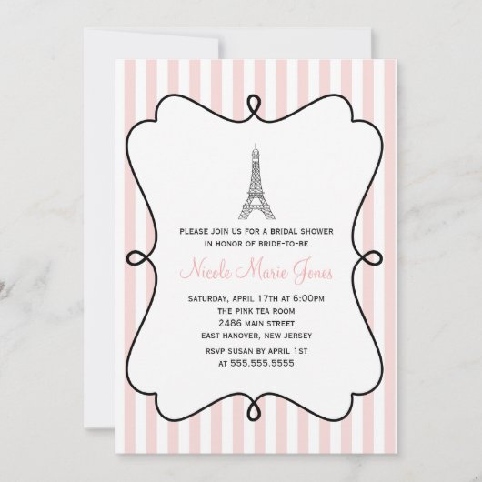 Vrijgezellenfeest met roze oliefabriek kaart (Voorkant)