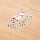 Vrijgezellenfeest met roze roze roze rok acryl uitnodigingen (Laagn)