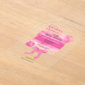 Vrijgezellenfeest met roze roze roze rok acryl uitnodigingen (Laagn)