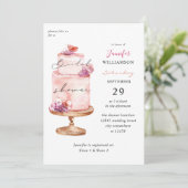 Vrijgezellenfeest met roze roze roze rok kaart (Staand voorkant)