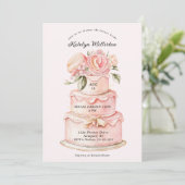 Vrijgezellenfeest met roze roze roze rok kaart (Staand voorkant)