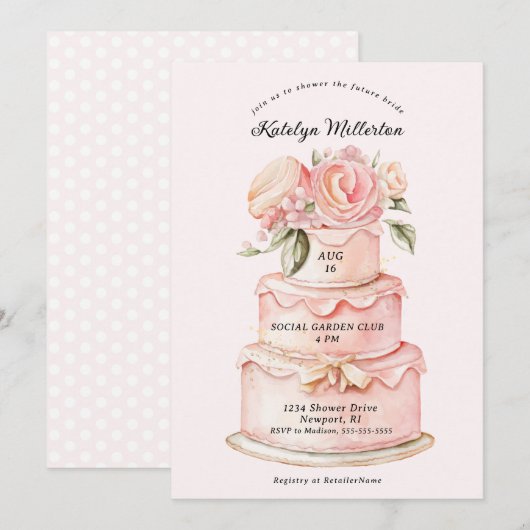 Vrijgezellenfeest met roze roze roze rok kaart (Voorkant / Achterkant)