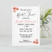 VRIJGEZELLENFEEST MET ROZEN Uitnodiging (Staand voorkant)