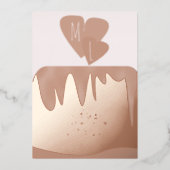 Vrijgezellenfeest met trapsgewijze kap folie uitnodiging (Voorkant)