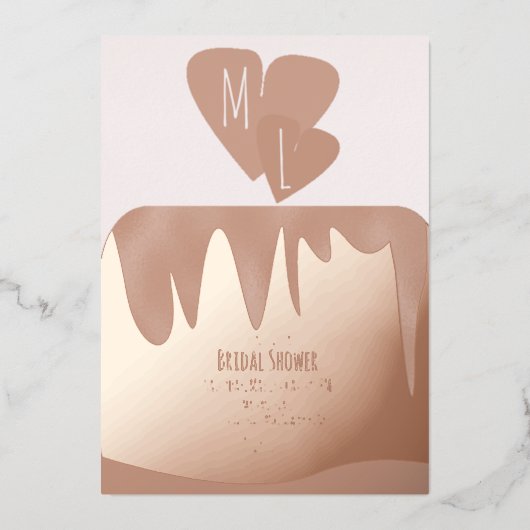 Vrijgezellenfeest met trapsgewijze kap folie uitnodiging (Voorkant)