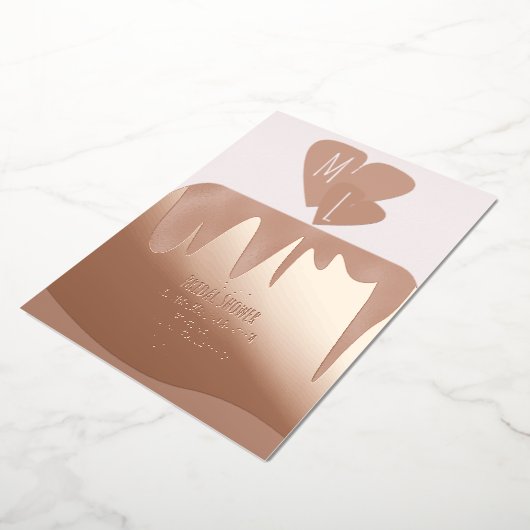 Vrijgezellenfeest met trapsgewijze kap folie uitnodiging (Gedraaid)