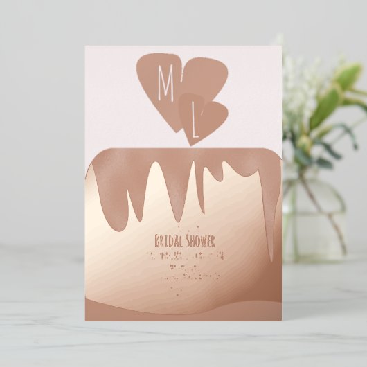 Vrijgezellenfeest met trapsgewijze kap folie uitnodiging (Staand Voorkant)