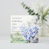 Vrijgezellenfeest met warmtegestapte blauwe hydran kaart (Staand voorkant)