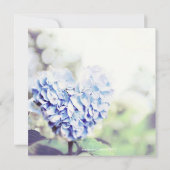 Vrijgezellenfeest met warmtegestapte blauwe hydran kaart (Achterkant)