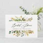 Vrijgezellenfeest met waterverf in botanische vorm kaart (Staand voorkant)