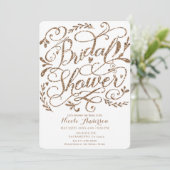 Vrijgezellenfeest met witte Roos goudroze briefter Kaart (Staand voorkant)