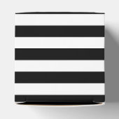 Vrijgezellenfeest met zwarte en witte streep bedankdoosjes (Bovenkant)