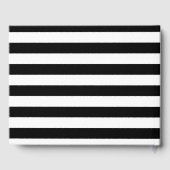 Vrijgezellenfeest met zwarte en witte streep gastenboek (Achterkant)