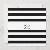 Vrijgezellenfeest met zwarte en witte streep kaart (Achterkant)