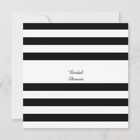 Vrijgezellenfeest met zwarte en witte streep kaart (Achterkant)