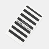 Vrijgezellenfeest met zwarte en witte streep servet (Hoek)