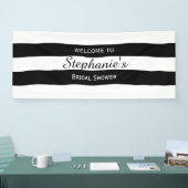 Vrijgezellenfeest met zwarte en witte streep spandoek (Beurs)