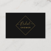 Vrijgezellenfeest met zwarte & gouddiamant - Ticke Visitekaartje (Voorkant)