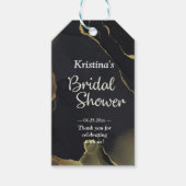 vrijgezellenfeest met zwarte & goudkleur Gift-Labe Cadeaulabel (Voorkant)