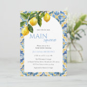 Vrijgezellenfeest Middellandse Zee Lemon Main Sque Kaart (Staand voorkant)