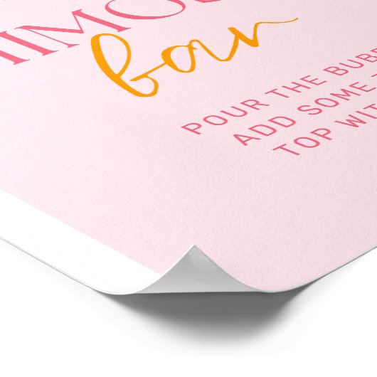 Vrijgezellenfeest Mimosa Bar, hoofdgedrukt Poster (Hoek)