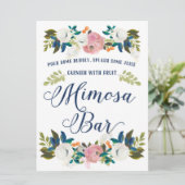 Vrijgezellenfeest Mimosa Bar Kaart (Staand voorkant)