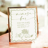 Vrijgezellenfeest Mimosa Bar Sign, Boerenmarkt Poster