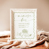 Vrijgezellenfeest Mimosa Bar Sign, Boerenmarkt Poster