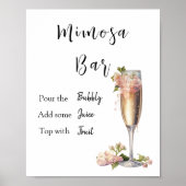 Vrijgezellenfeest Mimosa Bar Teken Bubble Bar Poster (Voorkant)