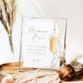 Vrijgezellenfeest Mimosa Bar Teken, Parels & Prose Poster