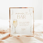 Vrijgezellenfeest Mimosa Bar Teken, Parels & Prose Poster<br><div class="desc">Deze Pearls & Prosecco Bubbly Mimosa Bar Sign is voorzien van handbeschilderde waterverf champagnefluiten en is ideaal om te laten zien bij uw douchestation of evenement bubbly station! Tekst- en achtergrondkleuren zijn volledig bewerkbaar —> klik op de knop "Bewerken met ontwerpgereedschap" om te bewerken!</div>