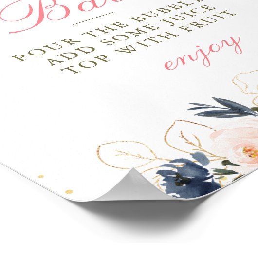 vrijgezellenfeest mimosa staafje tegen de achtergr poster (Hoek)