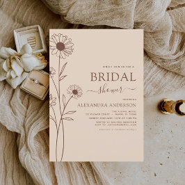 Vrijgezellenfeest minimalistisch botanische flora flyer