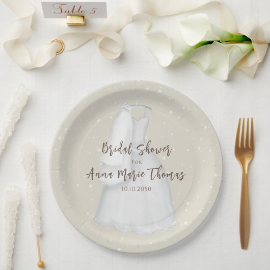 Vrijgezellenfeest minimalistisch simpele bruiloft papieren bordje (Huwelijk)