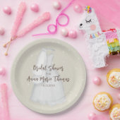 Vrijgezellenfeest minimalistisch simpele bruiloft papieren bordje (Feest)