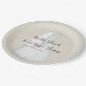 Vrijgezellenfeest minimalistisch simpele bruiloft papieren bordje (Gekanteld)