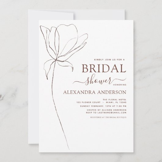 Vrijgezellenfeest minimalistische botanische ketti kaart (Voorkant)