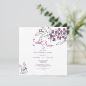 Vrijgezellenfeest minimalistische Paarse bessen bl Kaart (Staand voorkant)